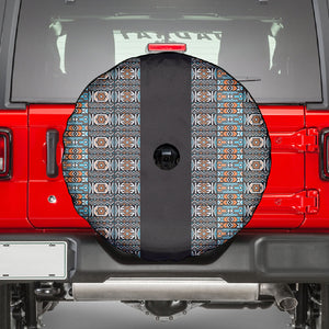 African Ndebele Traditional Attire Spare Tire Cover Black Ndebele Stripe