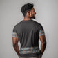 African Ndebele Traditional Attire T shirt Black Ndebele Stripe