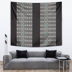 African Ndebele Traditional Attire Tapestry Black Ndebele Stripe