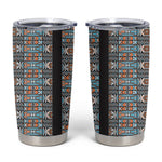 African Ndebele Traditional Attire Tumbler Cup Black Ndebele Stripe