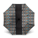 African Ndebele Traditional Attire Umbrella Black Ndebele Stripe