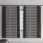 African Ndebele Traditional Attire Window Curtain Black Ndebele Stripe