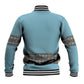 African Ndebele Traditional Attire Baseball Jacket Blue Ndebele Stripe