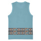 African Ndebele Traditional Attire Basketball Jersey Blue Ndebele Stripe