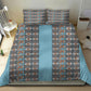 African Ndebele Traditional Attire Bedding Set Blue Ndebele Stripe