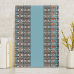 African Ndebele Traditional Attire Canvas Wall Art Blue Ndebele Stripe