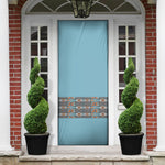 African Ndebele Traditional Attire Door Cover Blue Ndebele Stripe