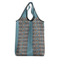 African Ndebele Traditional Attire Grocery Bag Blue Ndebele Stripe