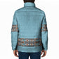 African Ndebele Traditional Attire Padded Jacket Blue Ndebele Stripe