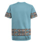 African Ndebele Traditional Attire Rugby Jersey Blue Ndebele Stripe