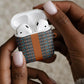 African Ndebele Traditional Attire AirPods Case Brown Ndebele Stripe