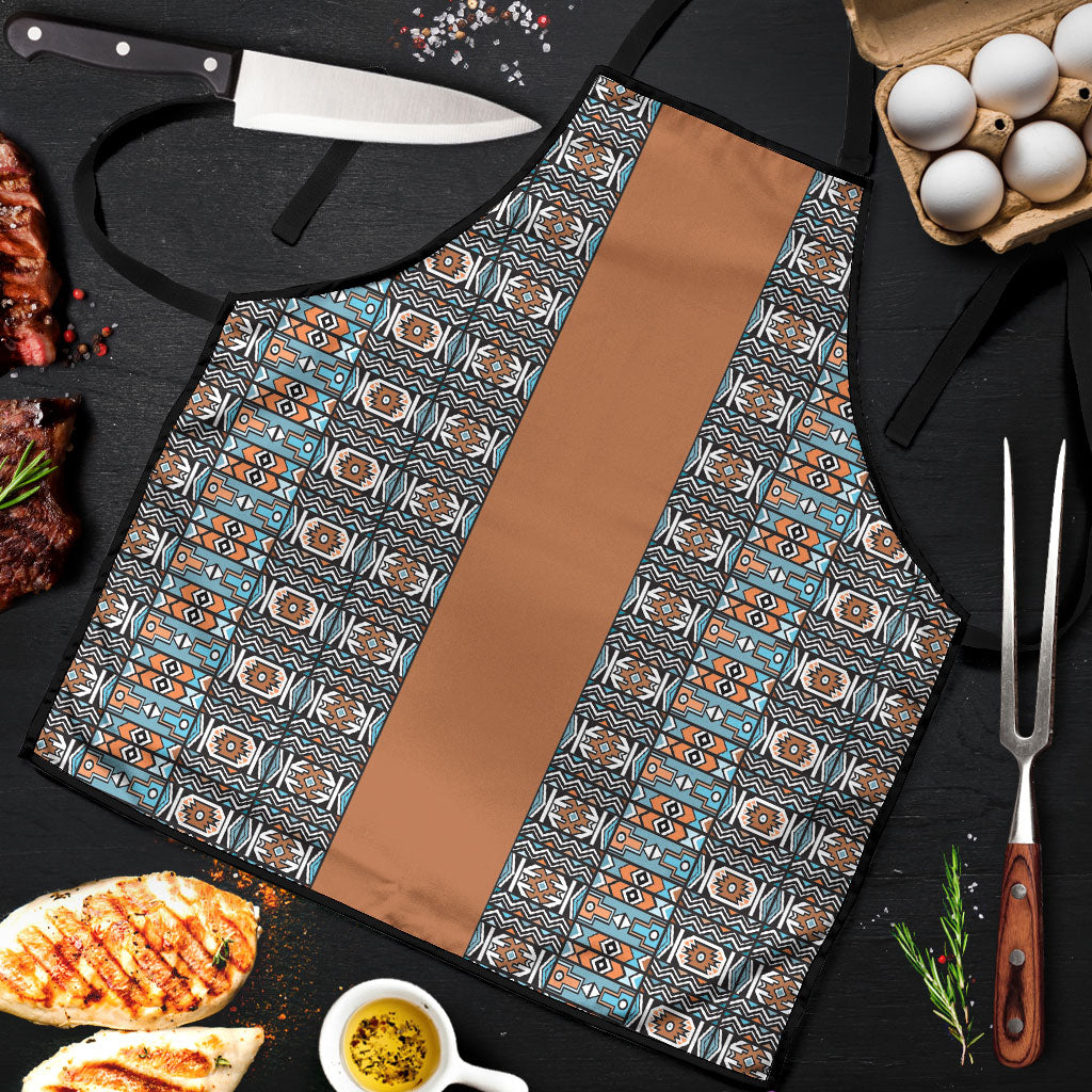 African Ndebele Traditional Attire Apron Brown Ndebele Stripe