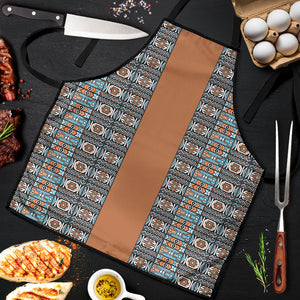 African Ndebele Traditional Attire Apron Brown Ndebele Stripe