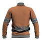 African Ndebele Traditional Attire Baseball Jacket Brown Ndebele Stripe