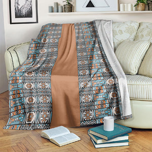 African Ndebele Traditional Attire Blanket Brown Ndebele Stripe