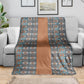 African Ndebele Traditional Attire Blanket Brown Ndebele Stripe