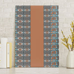 African Ndebele Traditional Attire Canvas Wall Art Brown Ndebele Stripe