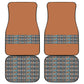 African Ndebele Traditional Attire Car Mats Brown Ndebele Stripe