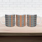 African Ndebele Traditional Attire Ceramic Mug Brown Ndebele Stripe