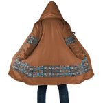 African Ndebele Traditional Attire Cloak Brown Ndebele Stripe