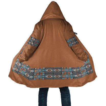 African Ndebele Traditional Attire Cloak Brown Ndebele Stripe