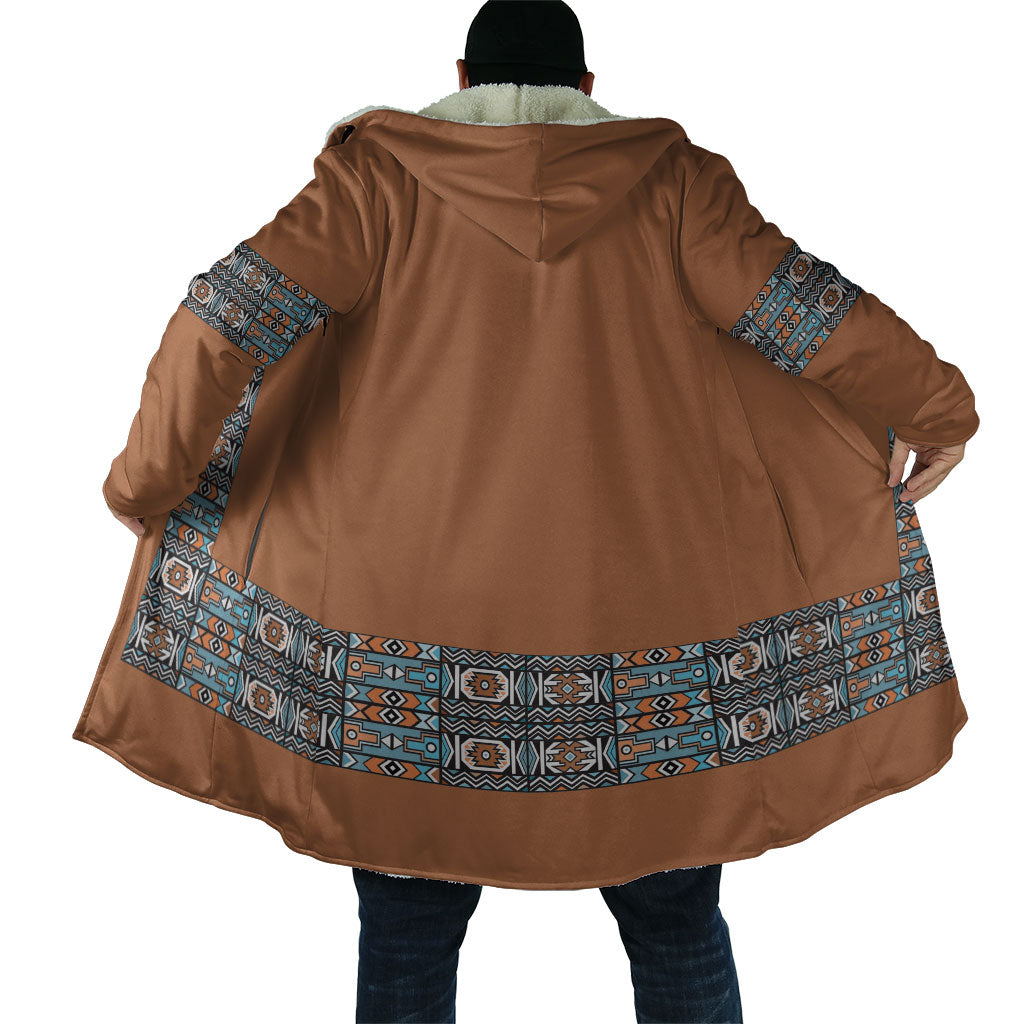 African Ndebele Traditional Attire Cloak Brown Ndebele Stripe