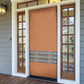 African Ndebele Traditional Attire Door Cover Brown Ndebele Stripe