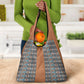 African Ndebele Traditional Attire Grocery Bag Brown Ndebele Stripe