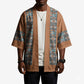 African Ndebele Traditional Attire Kimono Brown Ndebele Stripe
