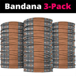 African Ndebele Traditional Attire Neck Gaiter Brown Ndebele Stripe
