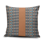 African Ndebele Traditional Attire Pillow Cover Brown Ndebele Stripe