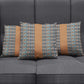 African Ndebele Traditional Attire Pillow Cover Brown Ndebele Stripe