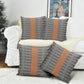 African Ndebele Traditional Attire Pillow Cover Brown Ndebele Stripe
