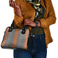 African Ndebele Traditional Attire Shoulder Handbag Brown Ndebele Stripe