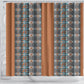 African Ndebele Traditional Attire Shower Curtain Brown Ndebele Stripe