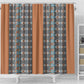 African Ndebele Traditional Attire Shower Curtain Brown Ndebele Stripe