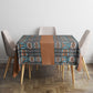 African Ndebele Traditional Attire Tablecloth Brown Ndebele Stripe
