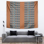 African Ndebele Traditional Attire Tapestry Brown Ndebele Stripe