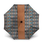 African Ndebele Traditional Attire Umbrella Brown Ndebele Stripe