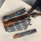 African Ndebele Traditional Attire Umbrella Brown Ndebele Stripe