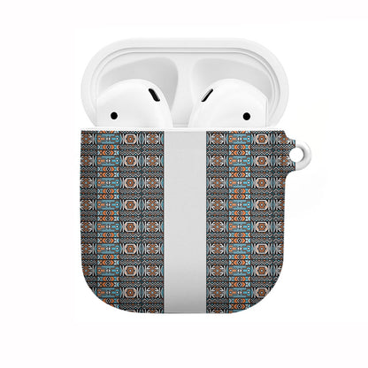 African Ndebele Traditional Attire AirPods Case White Ndebele Stripe