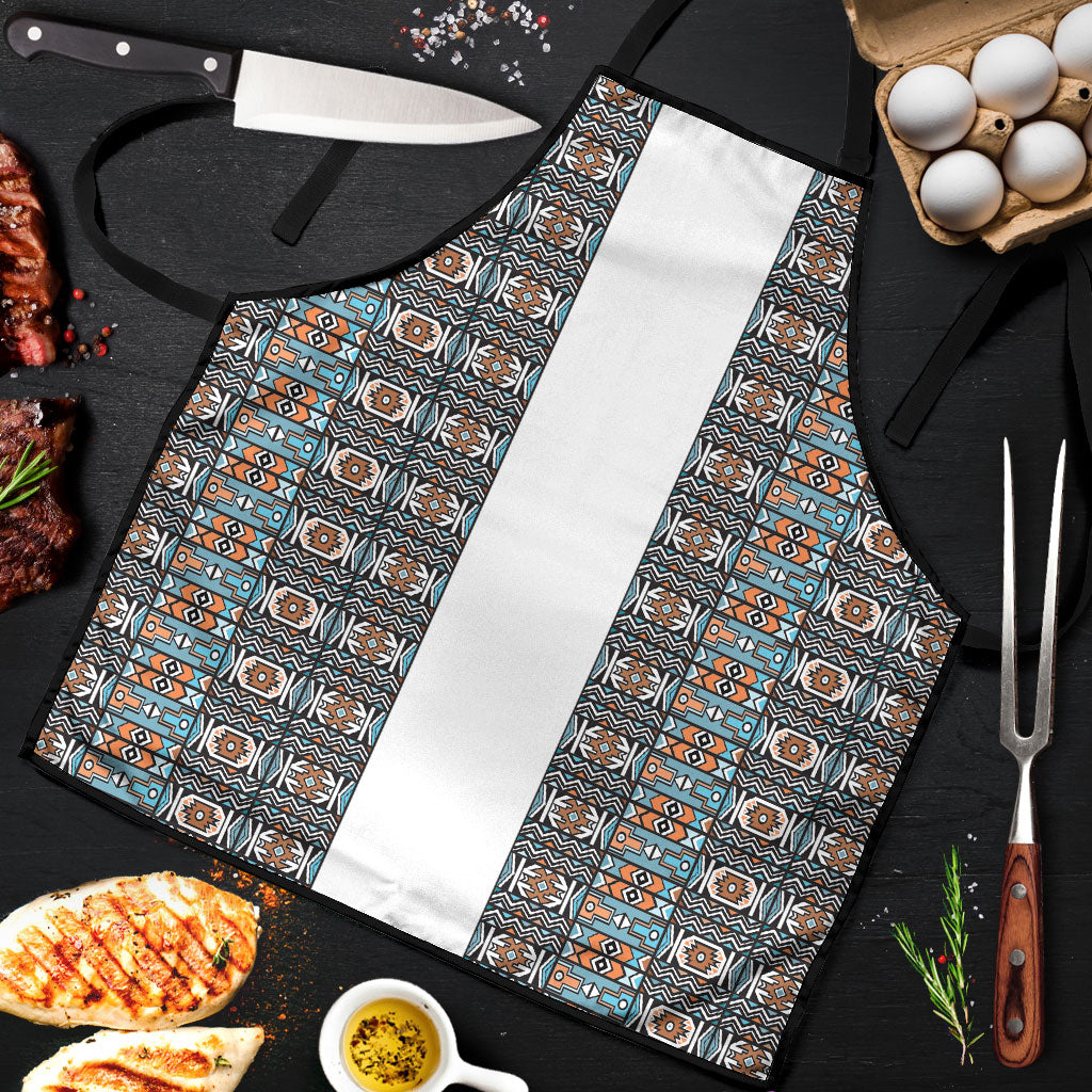 African Ndebele Traditional Attire Apron White Ndebele Stripe