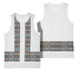 African Ndebele Traditional Attire Basketball Jersey White Ndebele Stripe