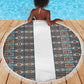 African Ndebele Traditional Attire Beach Blanket White Ndebele Stripe
