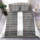African Ndebele Traditional Attire Bedding Set White Ndebele Stripe