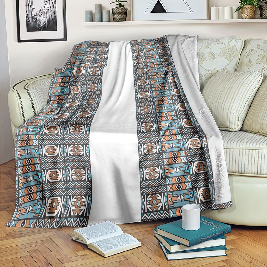 African Ndebele Traditional Attire Blanket White Ndebele Stripe