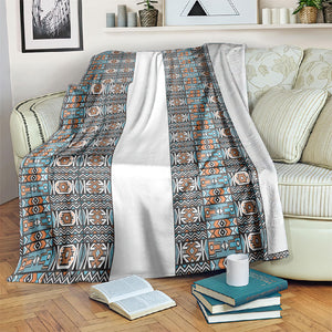 African Ndebele Traditional Attire Blanket White Ndebele Stripe