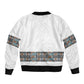 African Ndebele Traditional Attire Bomber Jacket White Ndebele Stripe