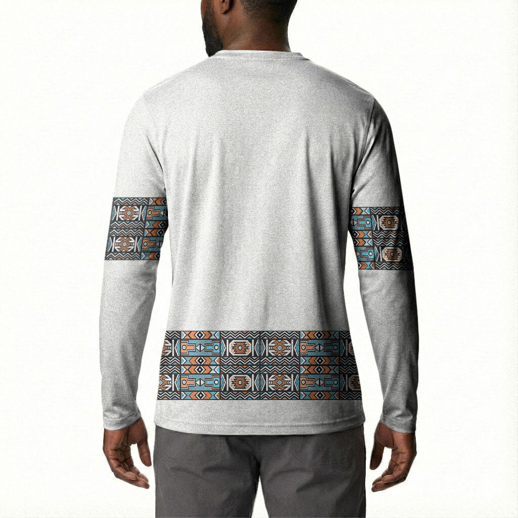 African Ndebele Traditional Attire Button Sweatshirt White Ndebele Stripe