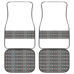 African Ndebele Traditional Attire Car Mats White Ndebele Stripe